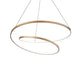 Elegante Oz LED Hängeleuchte mit modernem Design und goldfarbenem Rahmen, ideal für jeden Raum.