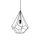 Pendelleuchte Ampolla-3 Weiß in schwarzem Drahtdesign, ideal für modernes Wohnen.