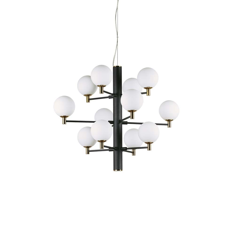 Lampa wisząca Copernico 12-błyszka czarna