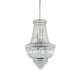 Pendelleuchte Dubai 10-flg. Chrom mit funkelnden Kristallen und elegantem Design.