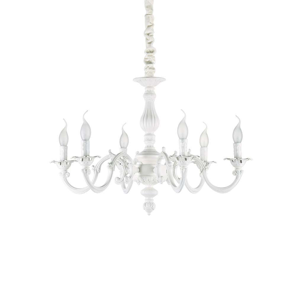Pendant lampe Justine 6-FLG. Blanc