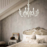 Pendant lampe Justine 6-FLG. Blanc