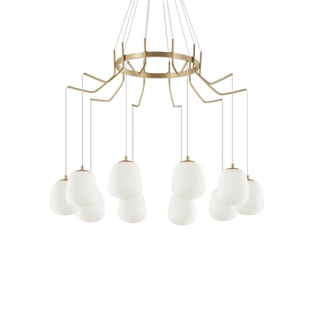 Pendant Lamp Carousel 10-Flg. Mässing