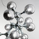 Pendelleuchte Nodi Chrom 15-flg. Chrom in glänzendem Chrom-Design mit innovativer Kugel-Natur.