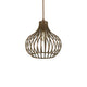 Pendelleuchte Onion Ø 23cm Braun in Braun mit freiliegender Glühbirne, perfekt für modernes Wohndesign.