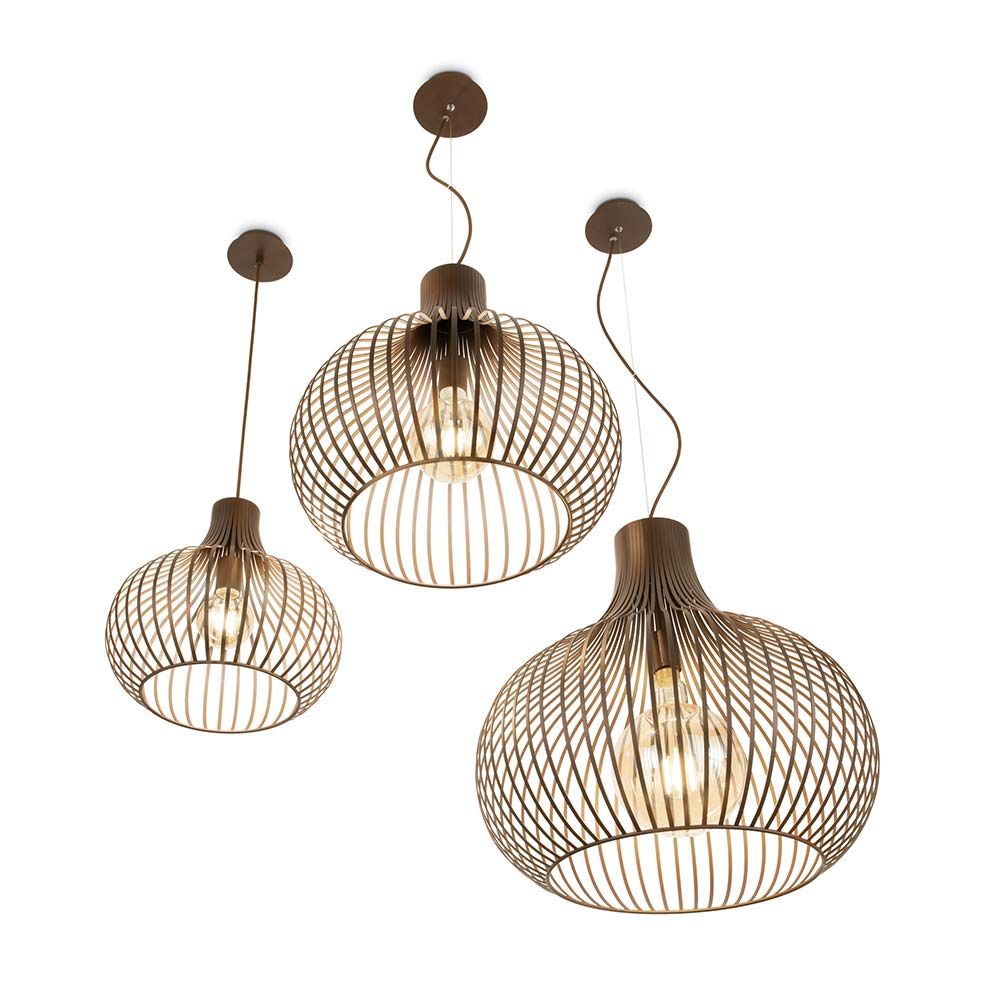 Pendant lamp Onion Ø 38cm Brown