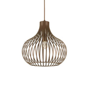 Taklampe Onion Ø 38 cm brun i unikt design laget av brunt materiale.