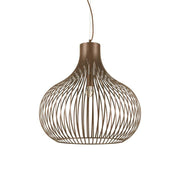 Pendant light Onion Ø 60cm Brown in brown with airy wire look and modern design.