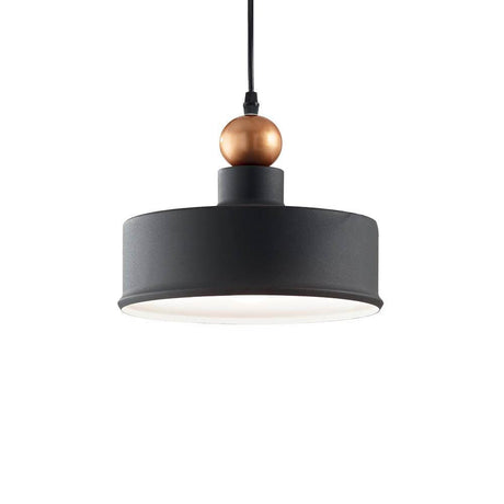 Pendelleuchte Triade-2 Grau, Schwarz mit dekorativem Kupferakzent für modernes Wohndesign.