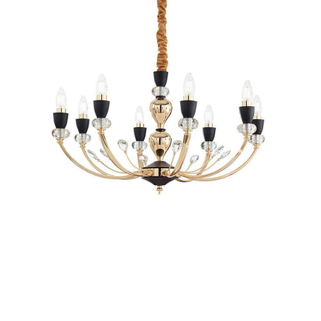 Pendelleuchte Vanity 8-flg. Schwarz, Klar mit elegantem Design und mehreren Lichtquellen.