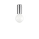 Elegante Petit Deckenlampe mit glänzendem Chrom und runder Glühlampe, perfekt für moderne Innenräume.
