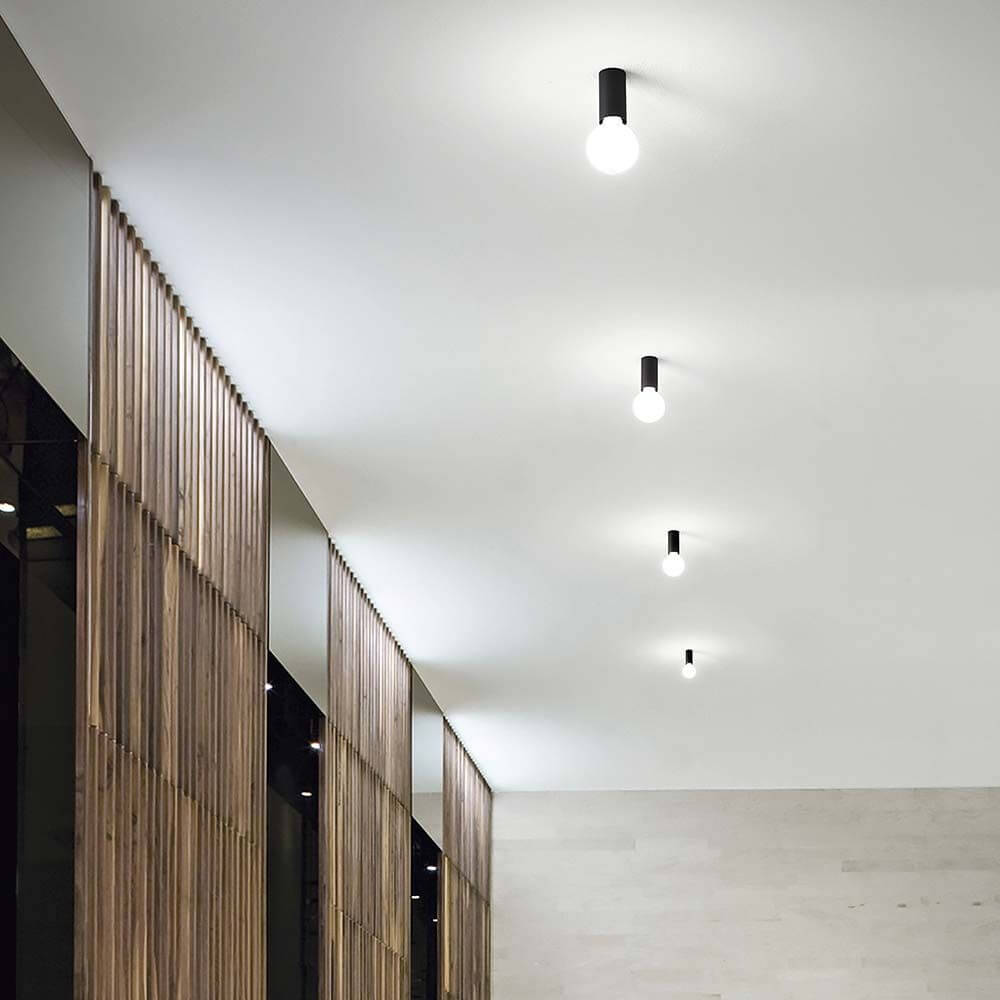 Moderner Raum mit Petit Deckenlampe, an der Decke montierte Leuchten für stilvolle Beleuchtung.