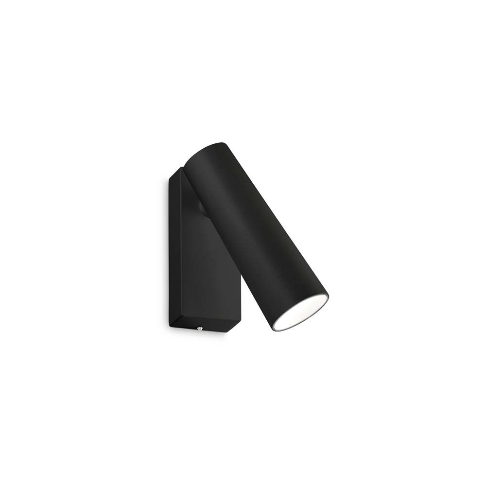 Elegante Pipe LED Wandleuchte Strahler in modernem Schwarz, ideal für stimmungsvolle Beleuchtung.