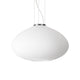 Moderne Plisse Pendelleuchte in Weiß mit elegantem Design und feiner, gerillter Oberfläche.