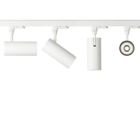Smile track light 20W Cri80 20 3000K white, modern white spotlights on a track.