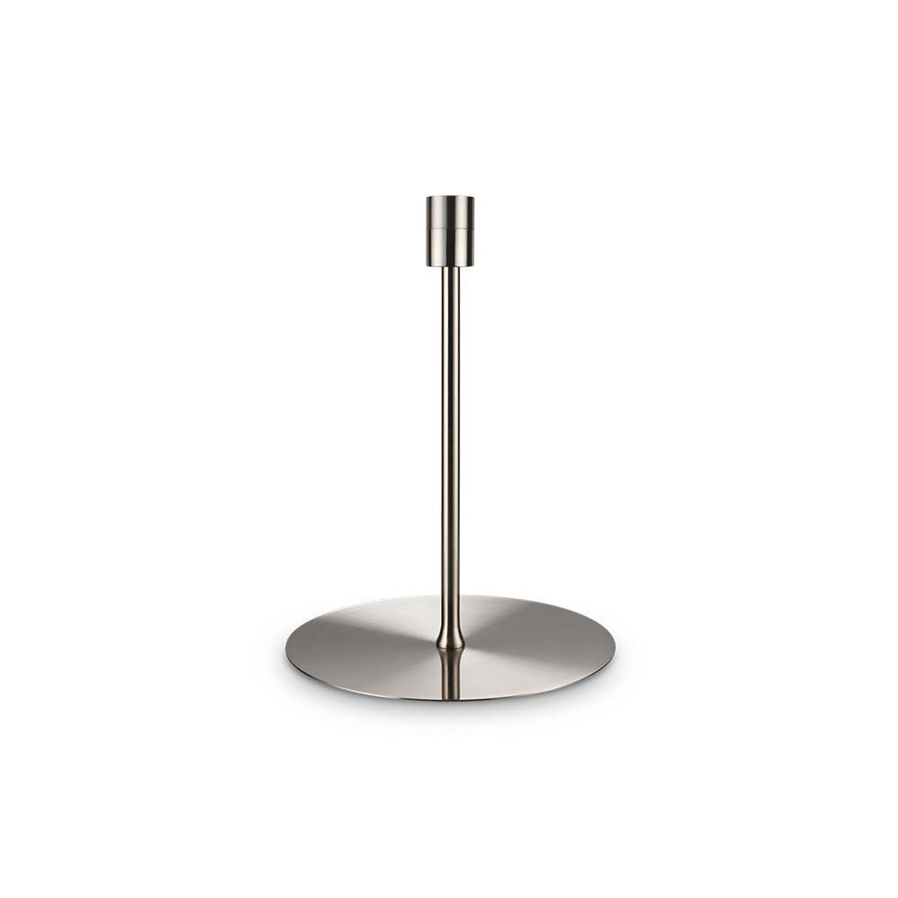 Elegante Tischleuchte mit runder Basis und schlankem Design, ideal für modernes Ambiente.