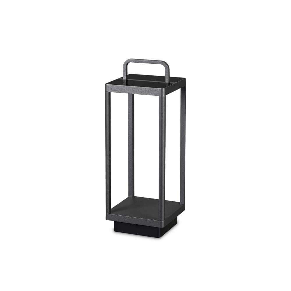 Stardust LED Akku Tischleuchte IP54 in modernem Design mit tragbarem Griff für Innen- und Außenbereich.