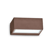 Twin outdoor wall light in coffee brown, featuring a modern design for elegant outdoor lighting.