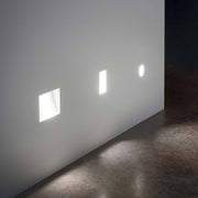 Modern Walky LED wall recessed lamp white on the wall with various light shapes.