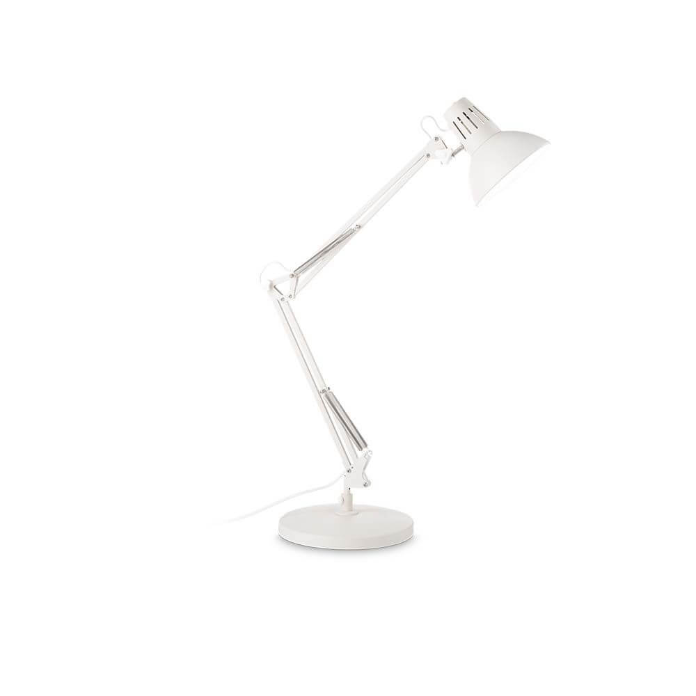 Wally Tischleuchte Metall in Weiß, elegante und moderne Schreibtischlampe für stilvolle Beleuchtung.