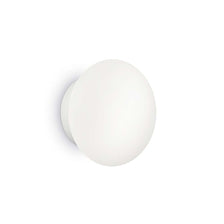 Wandleuchte Bubble Ap2 mit weißem Kugel-Design aus Glas, Frontalansicht