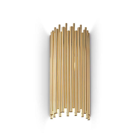 Vegglys Pan 2 lyskilder gullfarget, klar - elegant vegglampe med glinsende gullfargede stenger.
