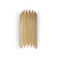 Wandleuchte Pan 2-flammig Goldfarben, Klar - elegante Wandlampe mit glänzenden goldfarbenen Stäben.