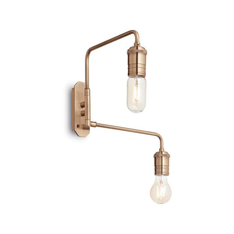 Wall light Triumph Ap2 with two incandescent bulbs in an elegant design and gold-coloured finish.