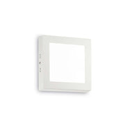 Universal 12W Square wall light in white with an elegant design, perfect for modern interiors.