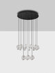 Ifos LED Pendelleuchte 18-flammig Ø 55cm 3000K Schwarz mit modernem Design und energiesparender LED-Beleuchtung.