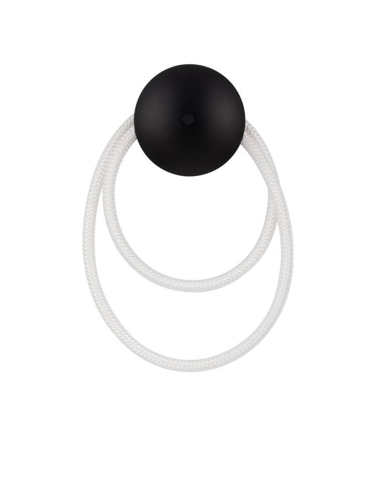 Ilane LED Wandleuchte Rund 3000K Schwarz mit elegantem schwarzen Design und organischen Formen