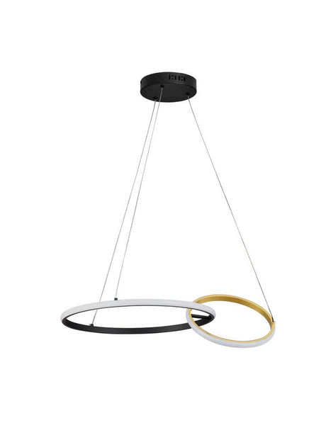 Lampada a ciondolo a LED IMAR 2-FAME Ø 63cm 3200k nero, oro