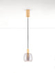 Imatia Pendelleuchte Ø 16cm 3000K Gold, Rauch - modernes Design mit rauchfarbenem Glas.