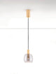 Imatia Pendelleuchte Ø 16cm 3000K Gold, Rauch in modernem Design mit rauchfarbenem Glas.