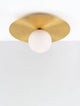 Indigo Deckenleuchte Gold, Weiß mit modernem Design und glamourösem goldenen Unterton.