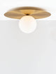 Indigo Deckenleuchte Gold, Weiß - moderne Deckenleuchte mit minimalistischen Design und glamourösem Gold-Unterton.