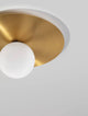 Indigo Deckenleuchte Gold, Weiß mit minimalistischen Design und glamourösem Gold-Unterton.