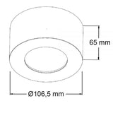 Indirekte struktur LED panel 350lm Ø 10,5 cm neutral hvid