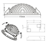 Indirektes Einbau LED-Panel 1030lm Dimmbar Ø 17,3cm Warm Weiß
