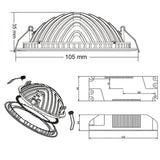 Panneau LED d'installation indirecte 300lm Dimmable Ø 10,5 cm blanc chaud