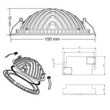 Epäsuora asennus LED -paneeli 675Lm Ø 15 cm lämmin valkoinen