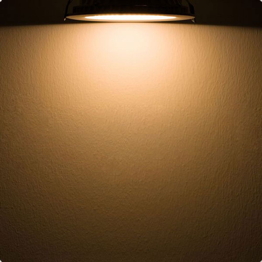 Indirect recessed LED panel 675lm dimmable Ø 15cm warm white