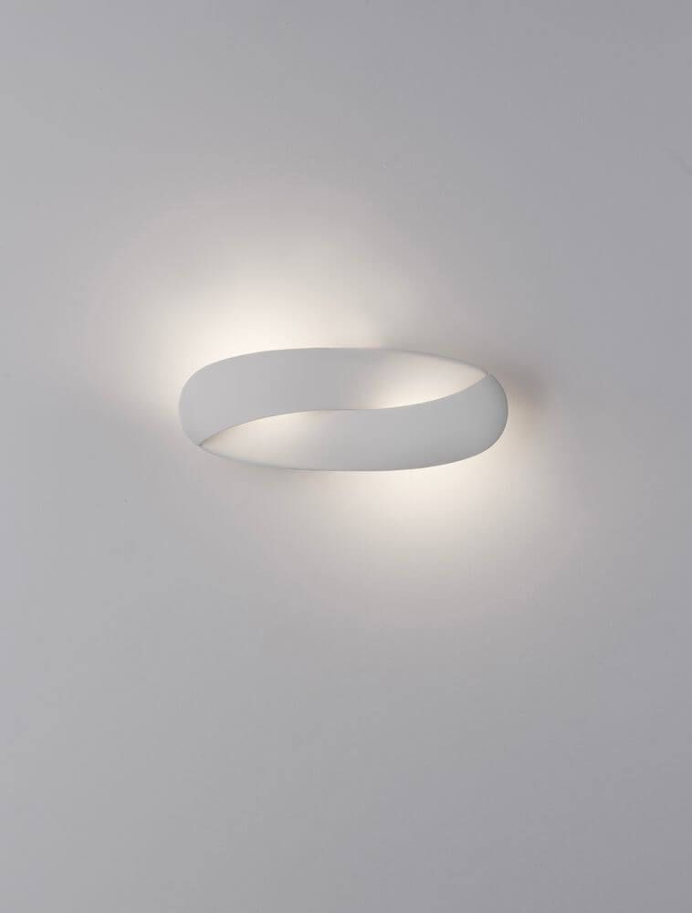 Infinity LED Wandleuchte 3000K Weiß - moderne Wandleuchte mit warmweißem Licht und elegantem Design aus Aluminium.