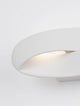 Detailansicht der Infinity LED Wandleuchte 3000K Weiß mit warmweißem Licht und elegantem Design.