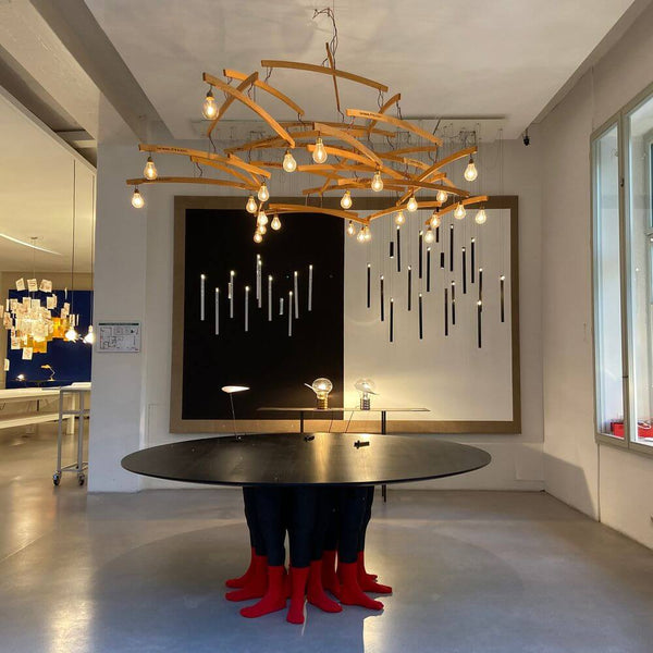 Ingo Maurer Flying Flames Downlight, modernes Designer-Lichtsystem mit warmweißem Downlight
