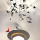 Pendelleuchte La Festa delle Farfalle mit Schmetterlingen aus Papier und integriertem LED-Licht von Ingo Maurer.