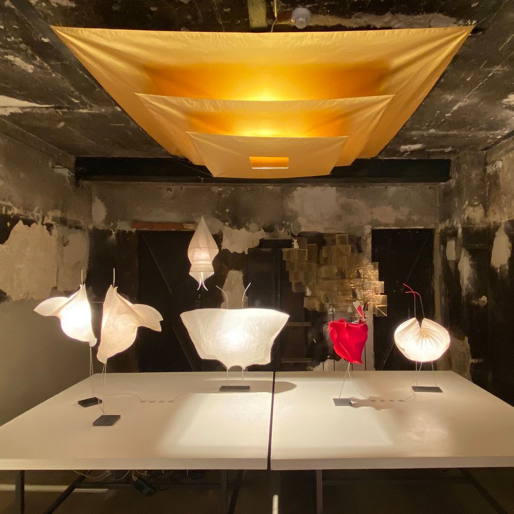 Ingo Maurer LED Tischlampe Samurai Papier