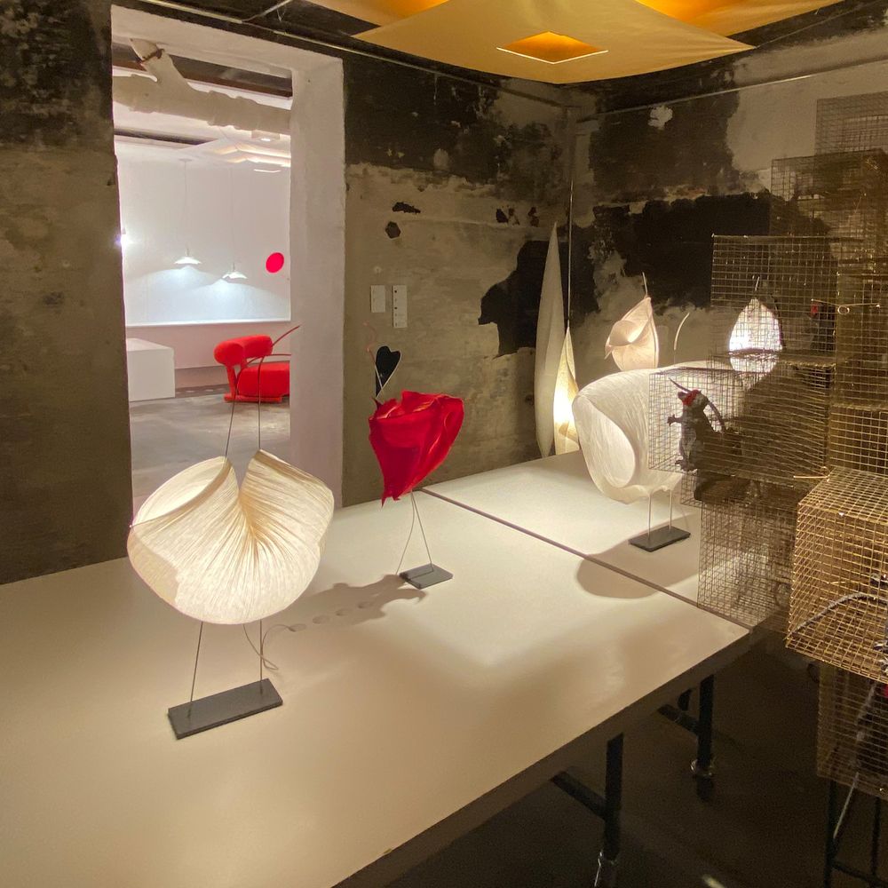 Ingo Maurer LED Tischlampe Samurai Papier