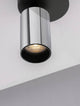 Inus Deckenleuchte Versetzt Ø 5,7cm Schwarz, Chrom - eleganter LED Deckenspot mit reflektierendem Chrom-Finish.