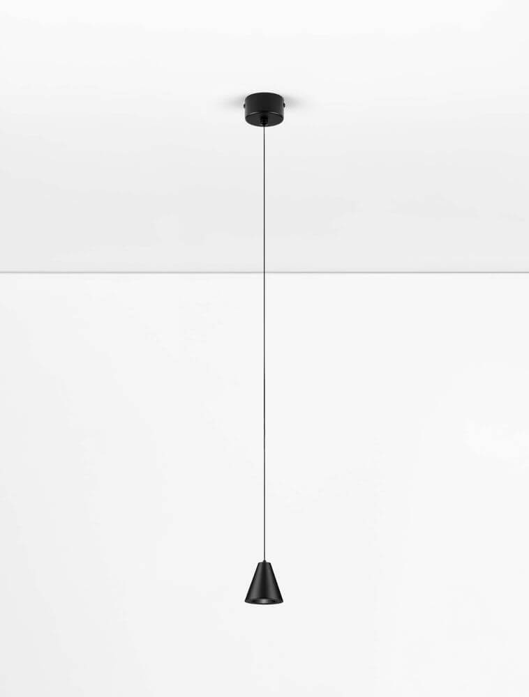 Irmos Pendelleuchte Ø 6cm 3000K in elegantem Schwarz, ideal für moderne Wohnräume.